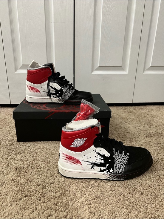 Nike Air Force Other - Red Black White High-Top Sneakers